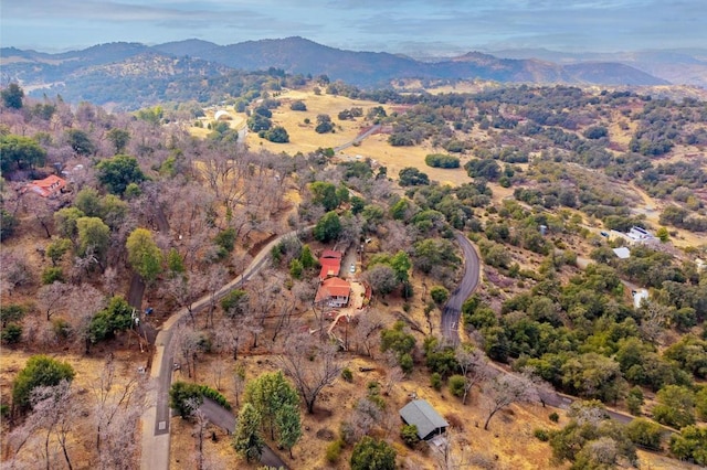 bird's eye view featuring a mountain view