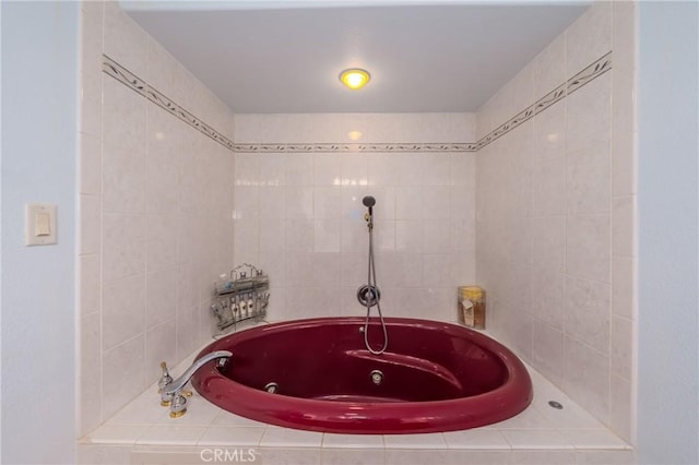 bathroom featuring a whirlpool tub