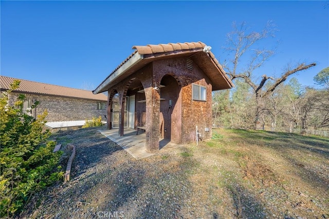 15796 Joseph Trl, Lower Lake, CA 95457 - view of front facade featuring a tile roof and stucco siding