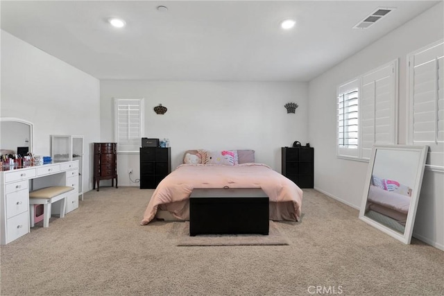 view of carpeted bedroom