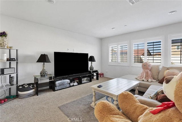 view of carpeted living room