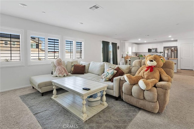 view of carpeted living room