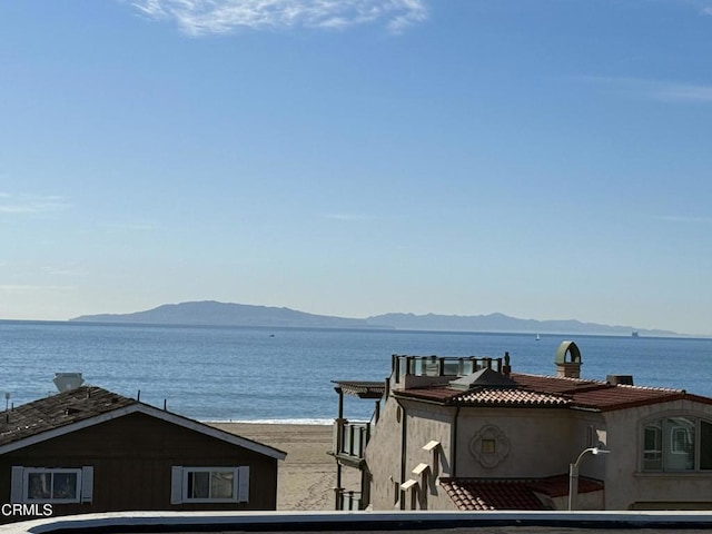 property view of water with a mountain view