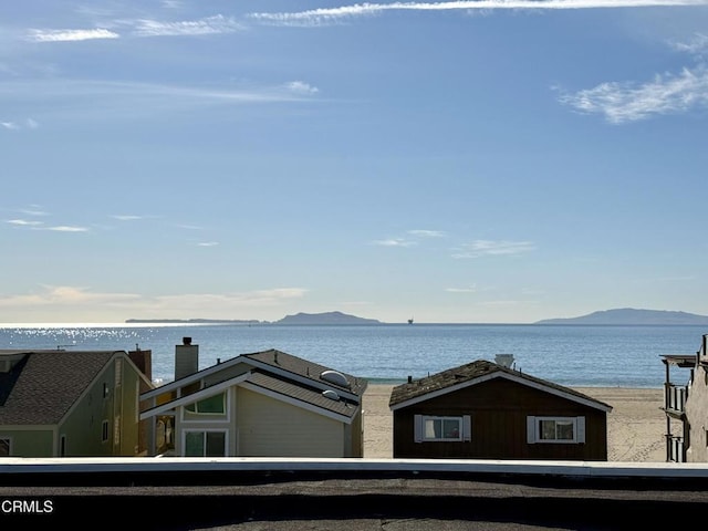 property view of water featuring a mountain view