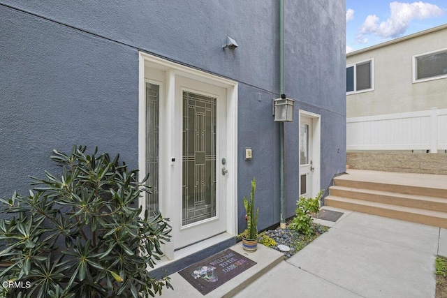 view of doorway to property