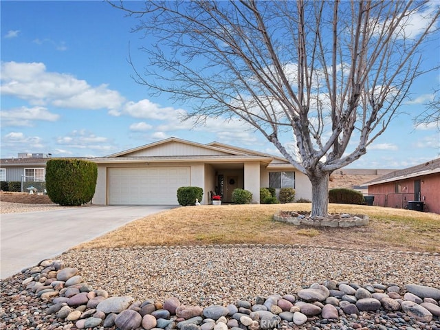 ranch-style home with a garage