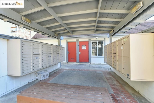 view of community featuring mail boxes