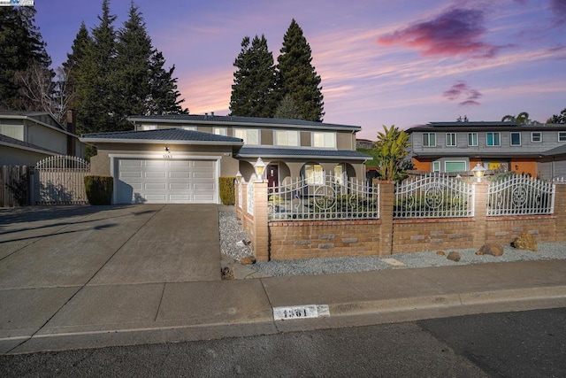 view of front of home featuring a garage