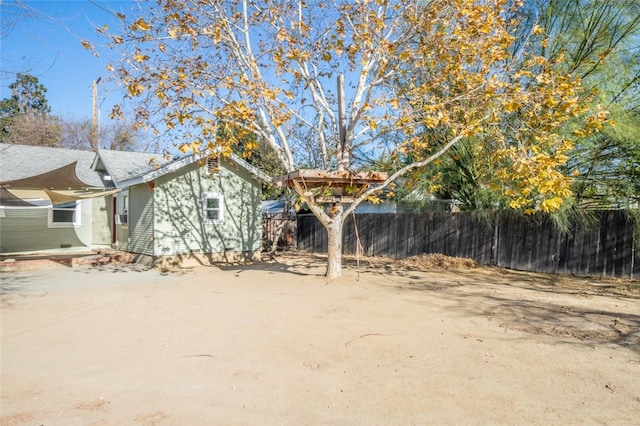 view of yard with a patio area