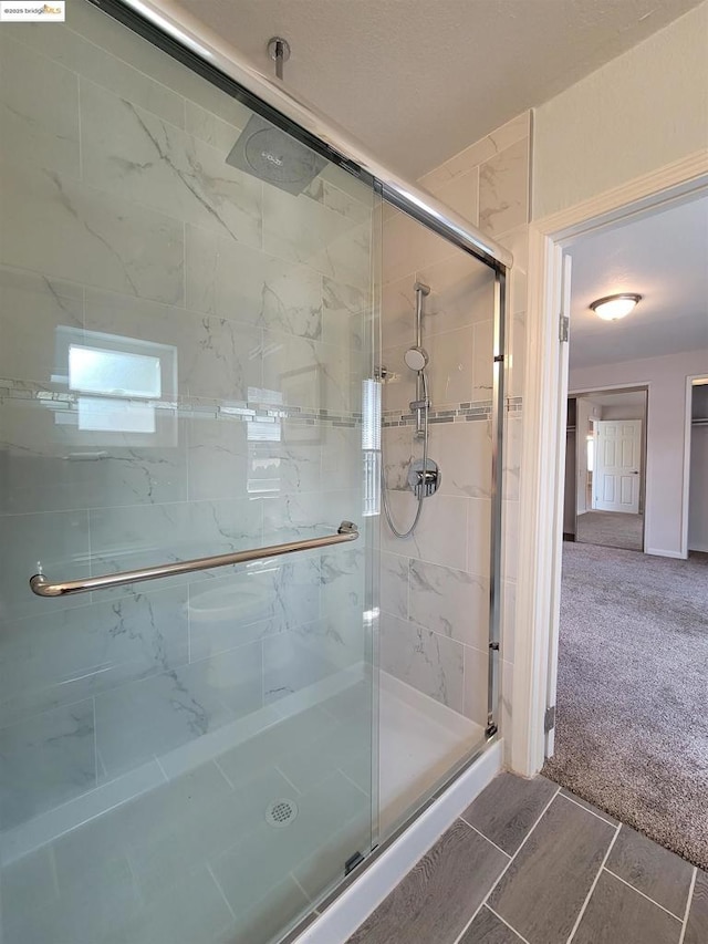 bathroom with walk in shower