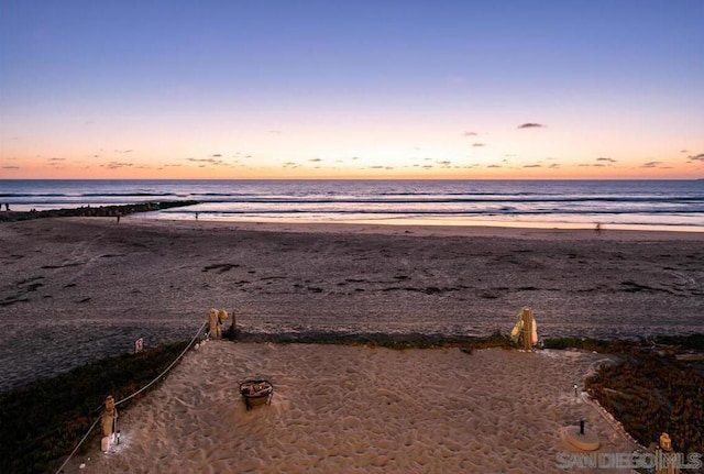 water view featuring a beach view