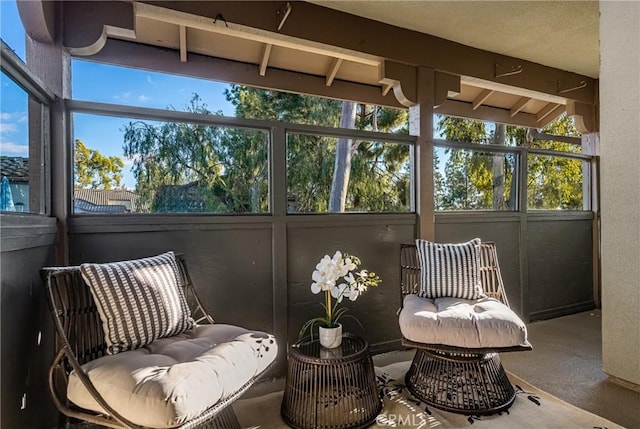 sunroom featuring a wealth of natural light