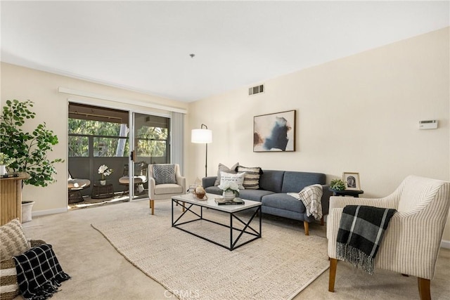 view of carpeted living room