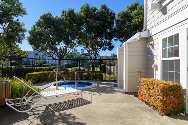 view of pool featuring a patio area