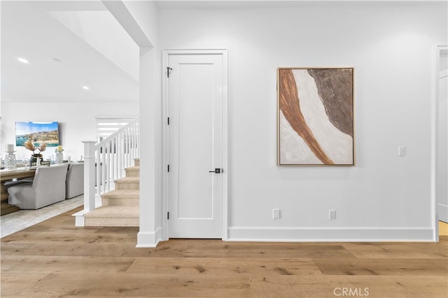 interior space featuring wood-type flooring