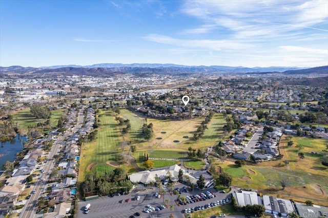 bird's eye view featuring a mountain view