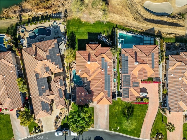 bird's eye view with a residential view