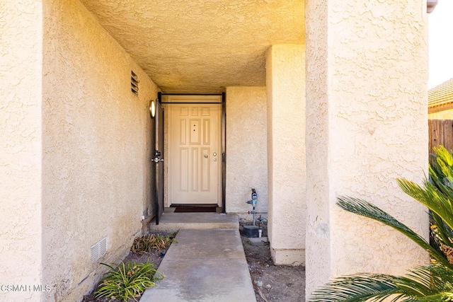 view of doorway to property