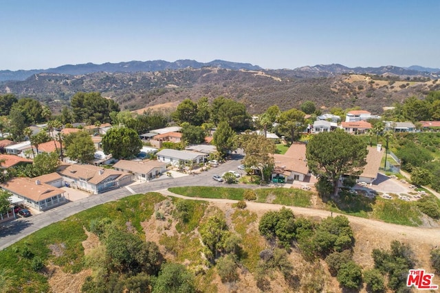 aerial view featuring a mountain view