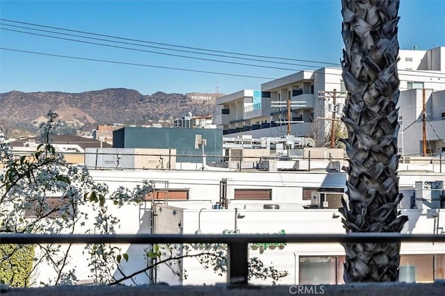 balcony with a mountain view