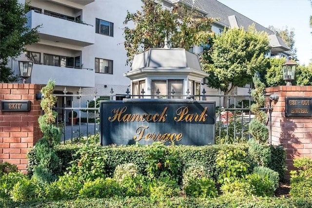 view of community sign