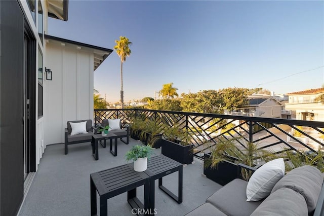 balcony with an outdoor hangout area