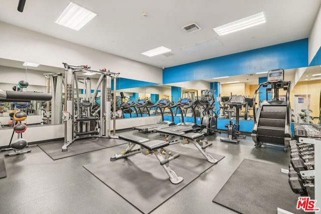 view of exercise room