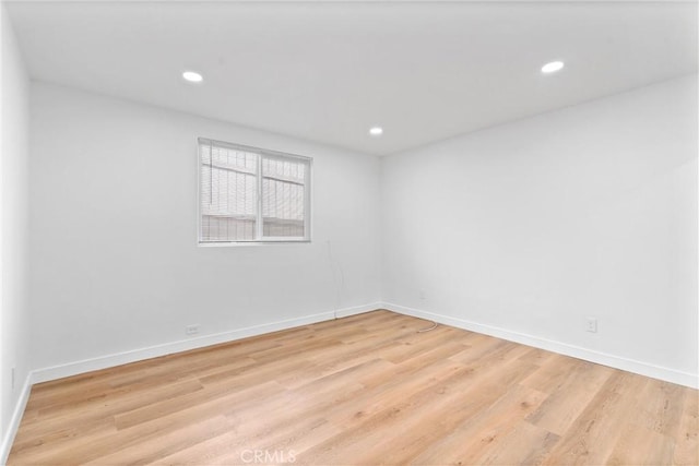 empty room featuring light wood-type flooring