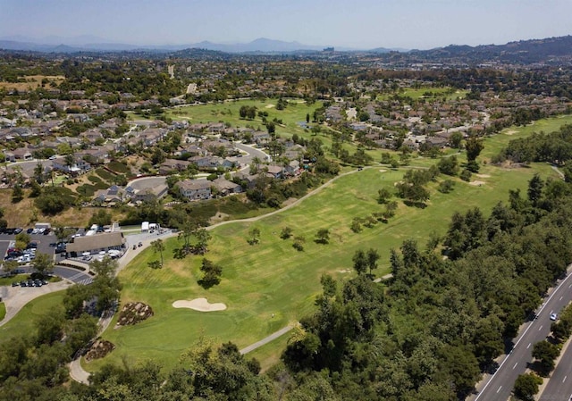 drone / aerial view with a mountain view