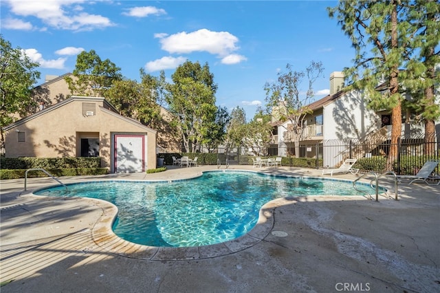 view of pool with a patio area