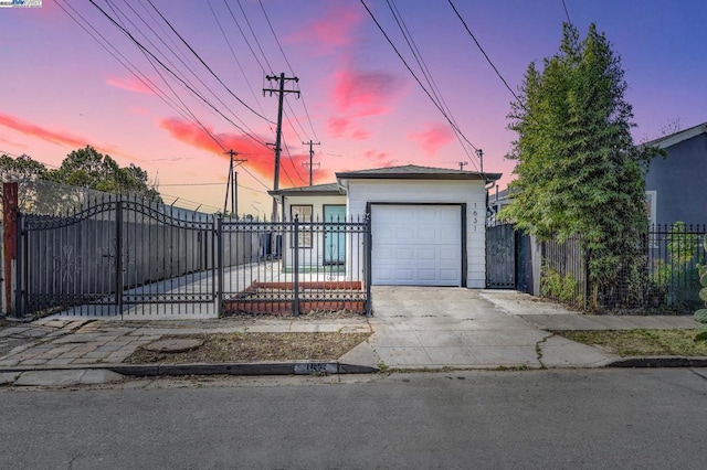 view of front of home featuring a garage