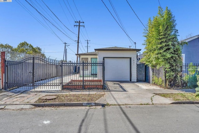 view of front facade with a garage