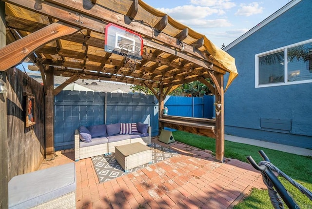 view of patio / terrace featuring outdoor lounge area