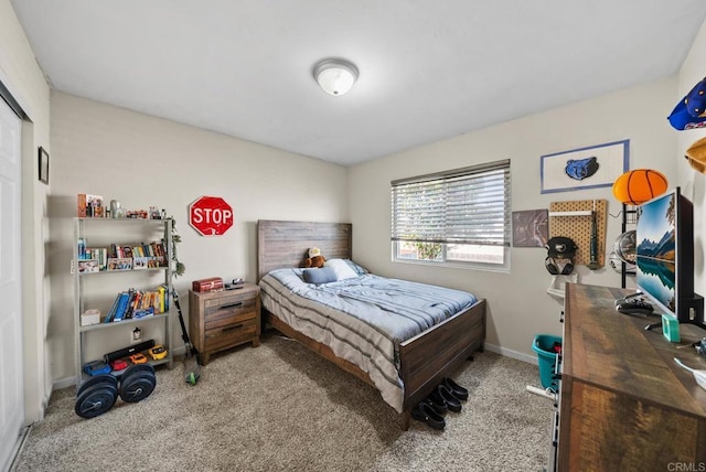 bedroom with carpet flooring