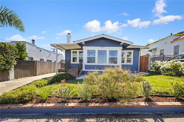 view of bungalow-style house