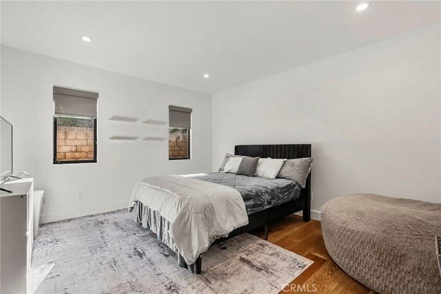 bedroom featuring hardwood / wood-style flooring