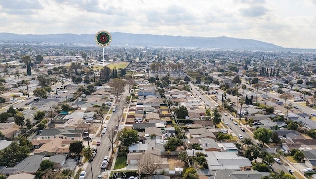 aerial view featuring a mountain view