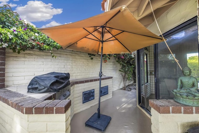 view of patio / terrace featuring grilling area