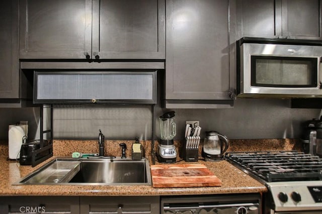 kitchen with stainless steel appliances and sink