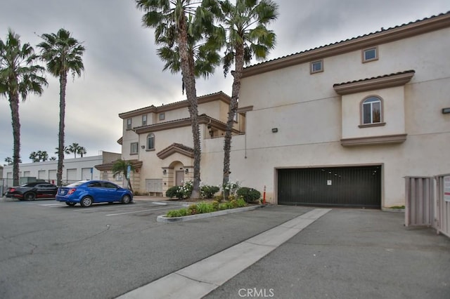 view of property with a garage