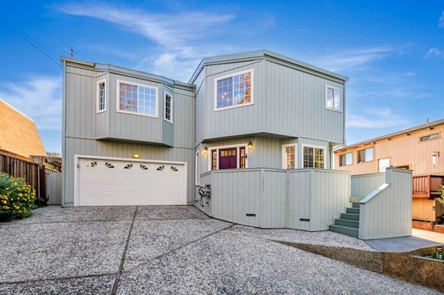 view of front facade with a garage