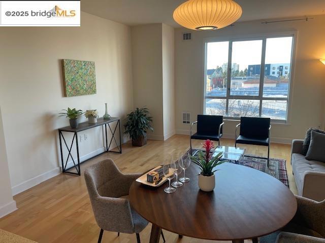 dining room featuring light hardwood / wood-style floors