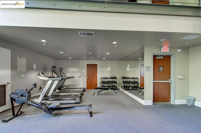 view of exercise room