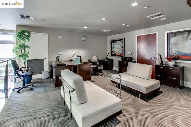 view of carpeted living room