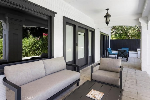 view of patio / terrace with an outdoor living space