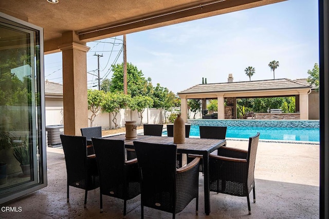 view of patio / terrace featuring central AC unit