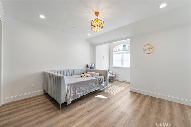 bedroom featuring hardwood / wood-style flooring