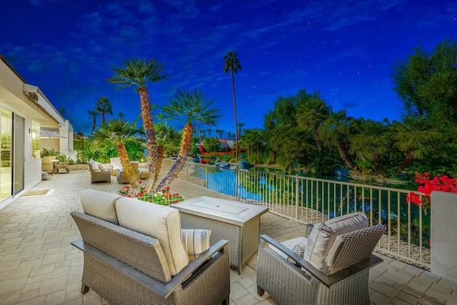 view of patio / terrace featuring an outdoor living space