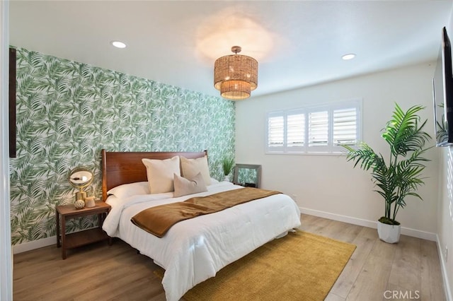 bedroom featuring hardwood / wood-style floors