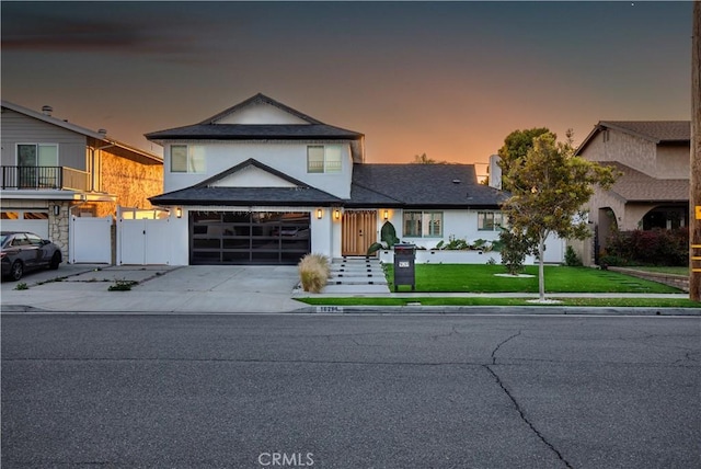 16261 Angler Ln, Huntington Beach, CA 92647 - traditional-style home with fence, driveway, and a yard